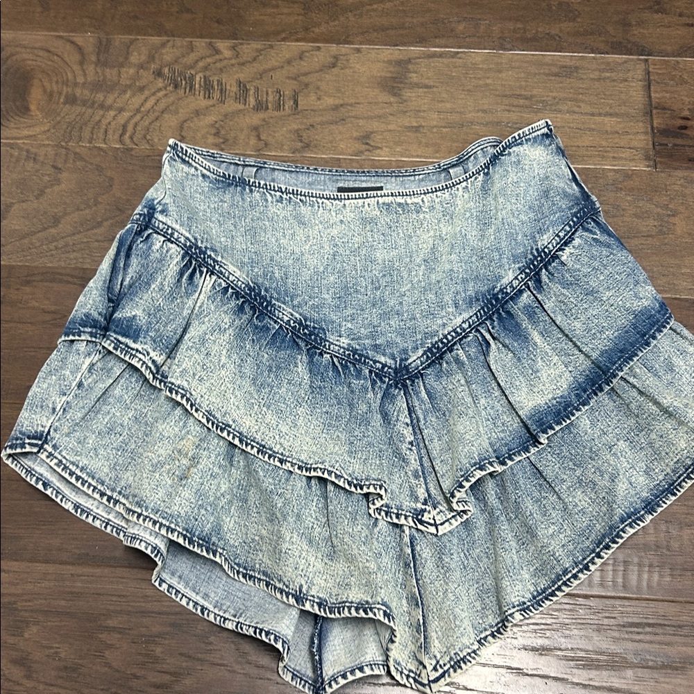 MOTHER Blue Denim Skirt